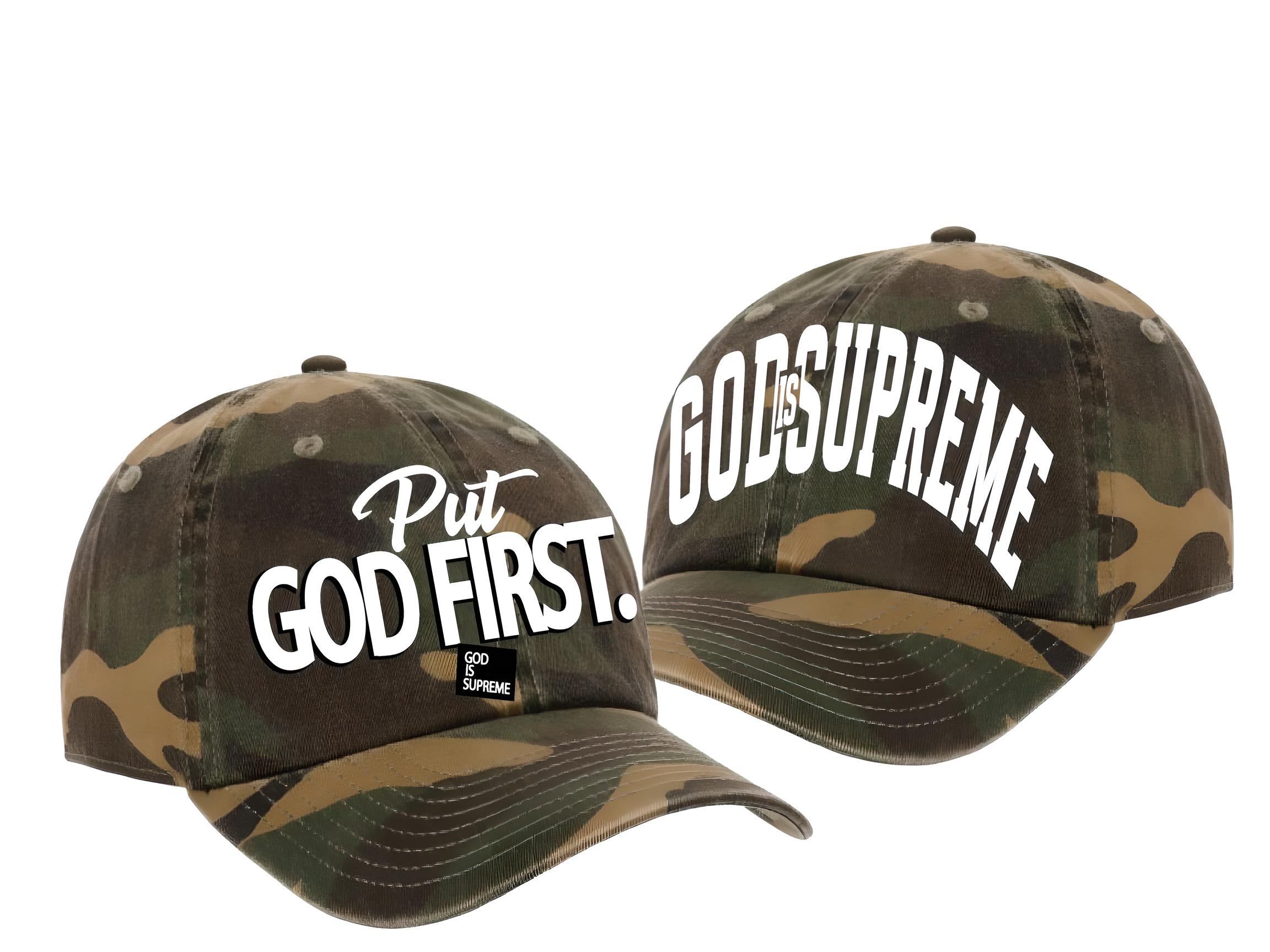 God is Supreme Dad Hat (Military Green)