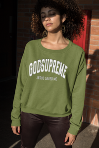 Jesus Saved Me| Christian Green Sweatshirt