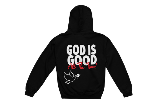 God is Good / White Design/ Black Hoodie