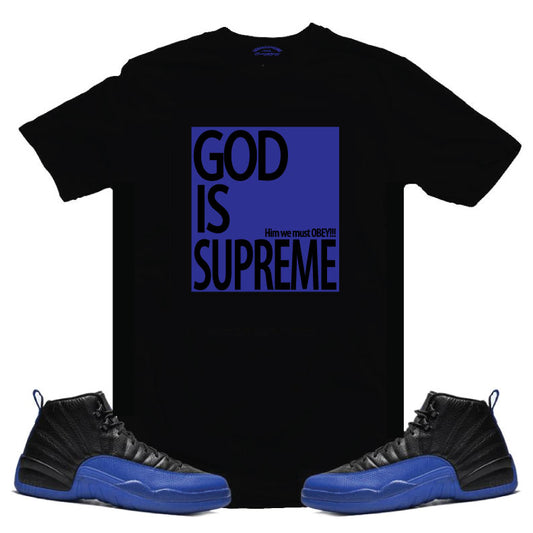 GOD is Supreme Royal Blue Box/ Black T-shirt