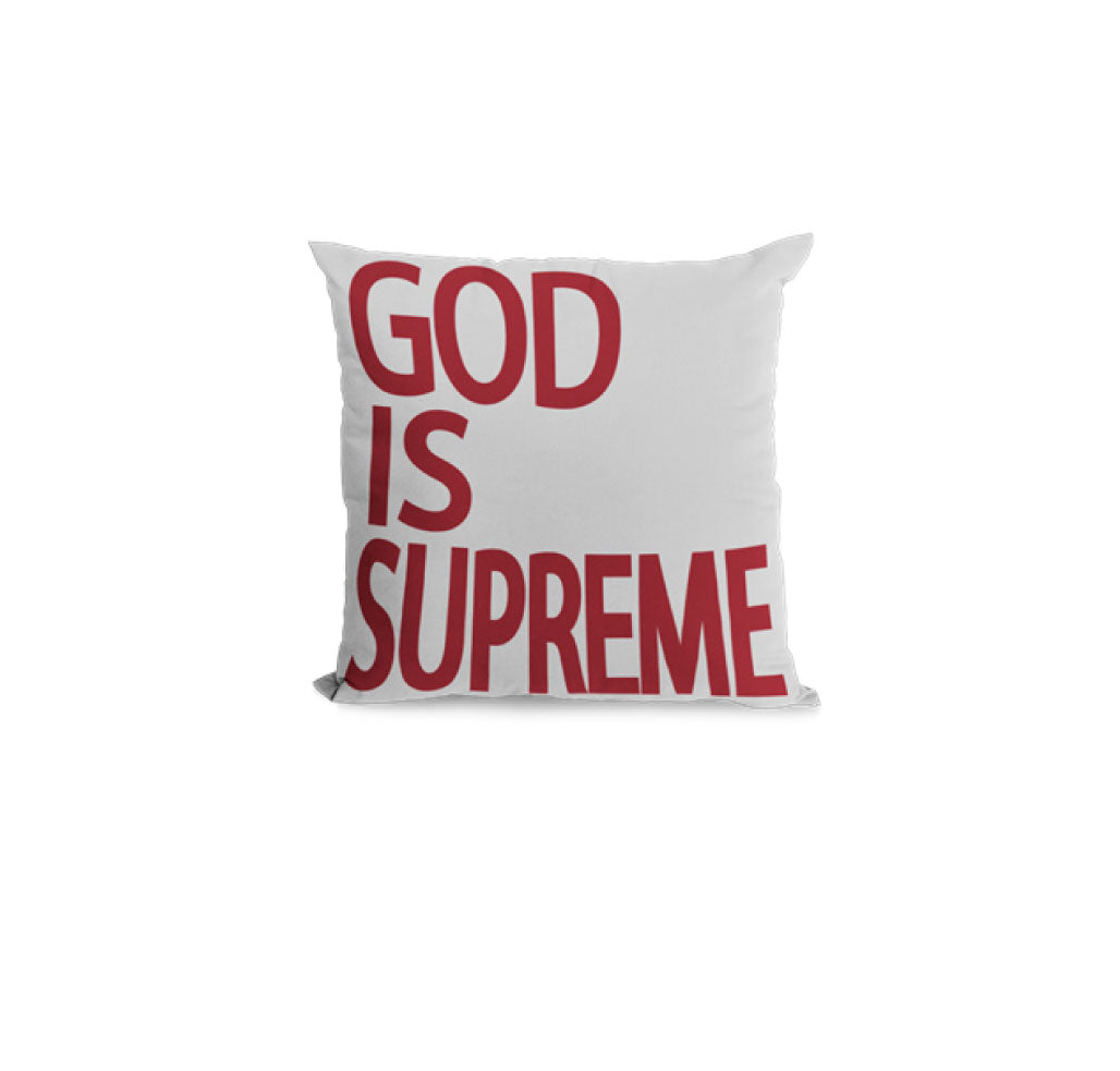 God is Supreme Rest Throw Pillow - God Is Supreme 