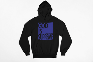 God is Supreme Royal Blue Box/Black Hoodie