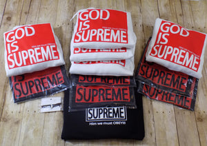 God is Supreme White Box / Black Hoodie - God Is Supreme 