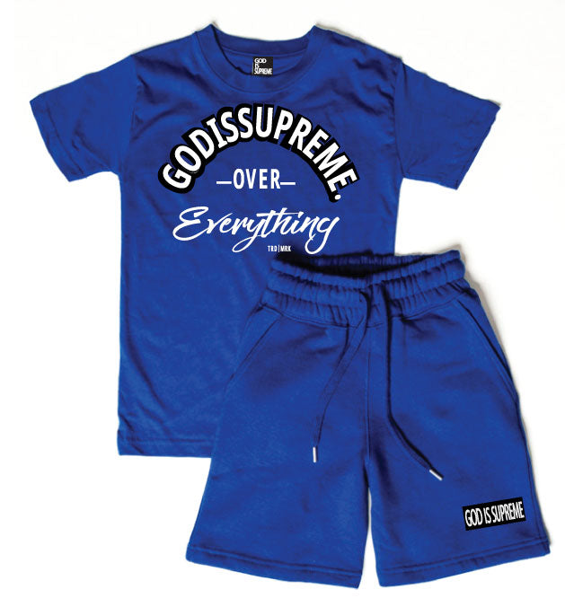 Royal Blue God is Supreme Over Everything / White T-shirt