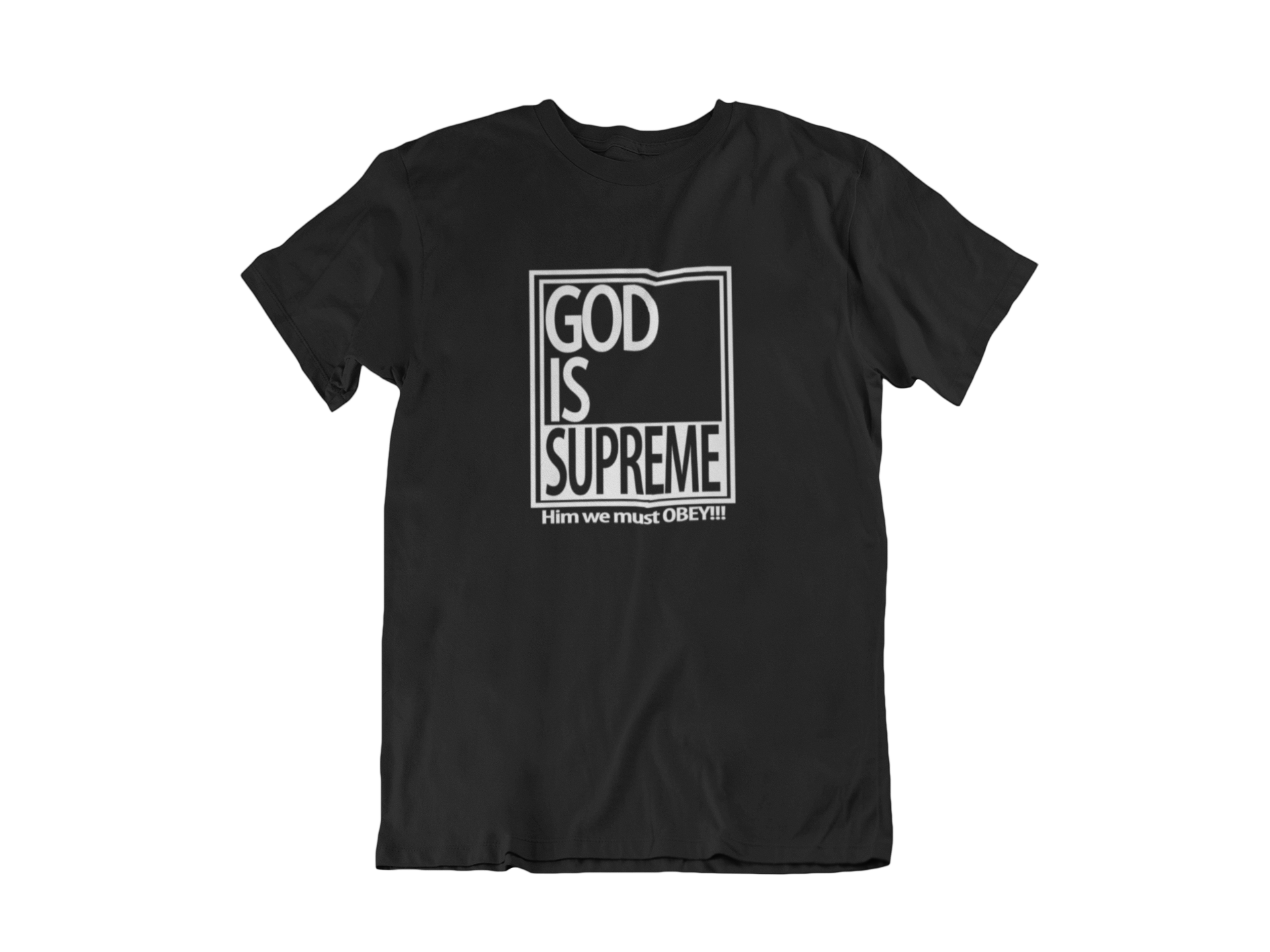 God is Supreme Big White 2Box / Black T-shirt - God Is Supreme 