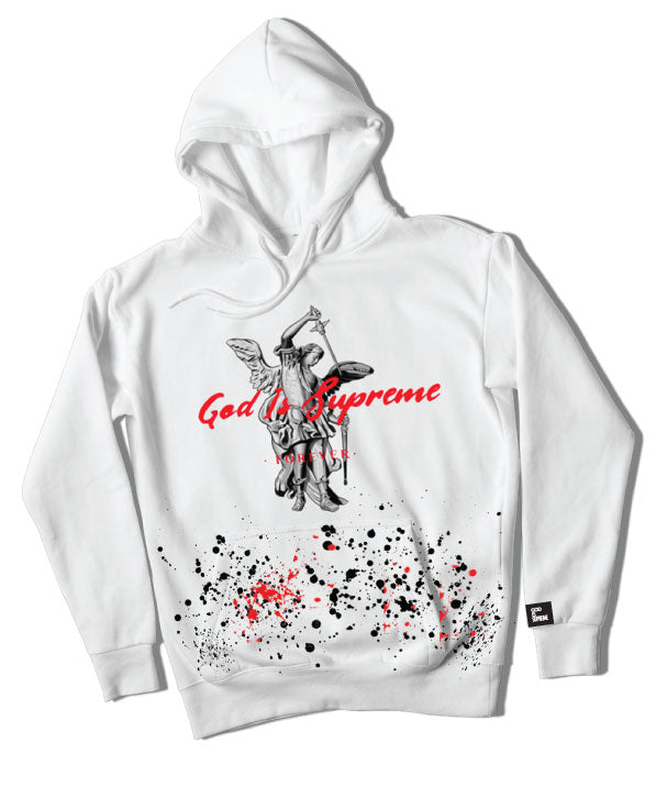 God Will Send Angels To Protect You /White Hoodie