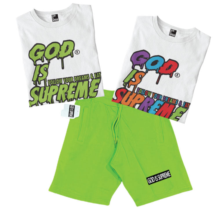 Color Drip God is Supreme / White T-shirt