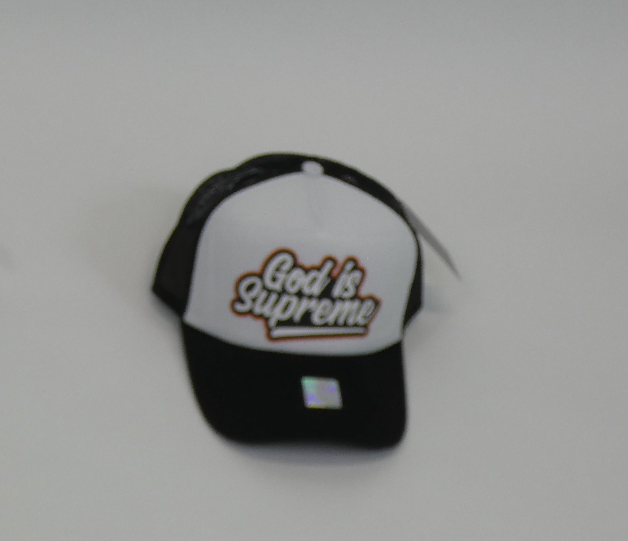 God is Supreme Follow Your Dream White and Black (Trucker Hat)