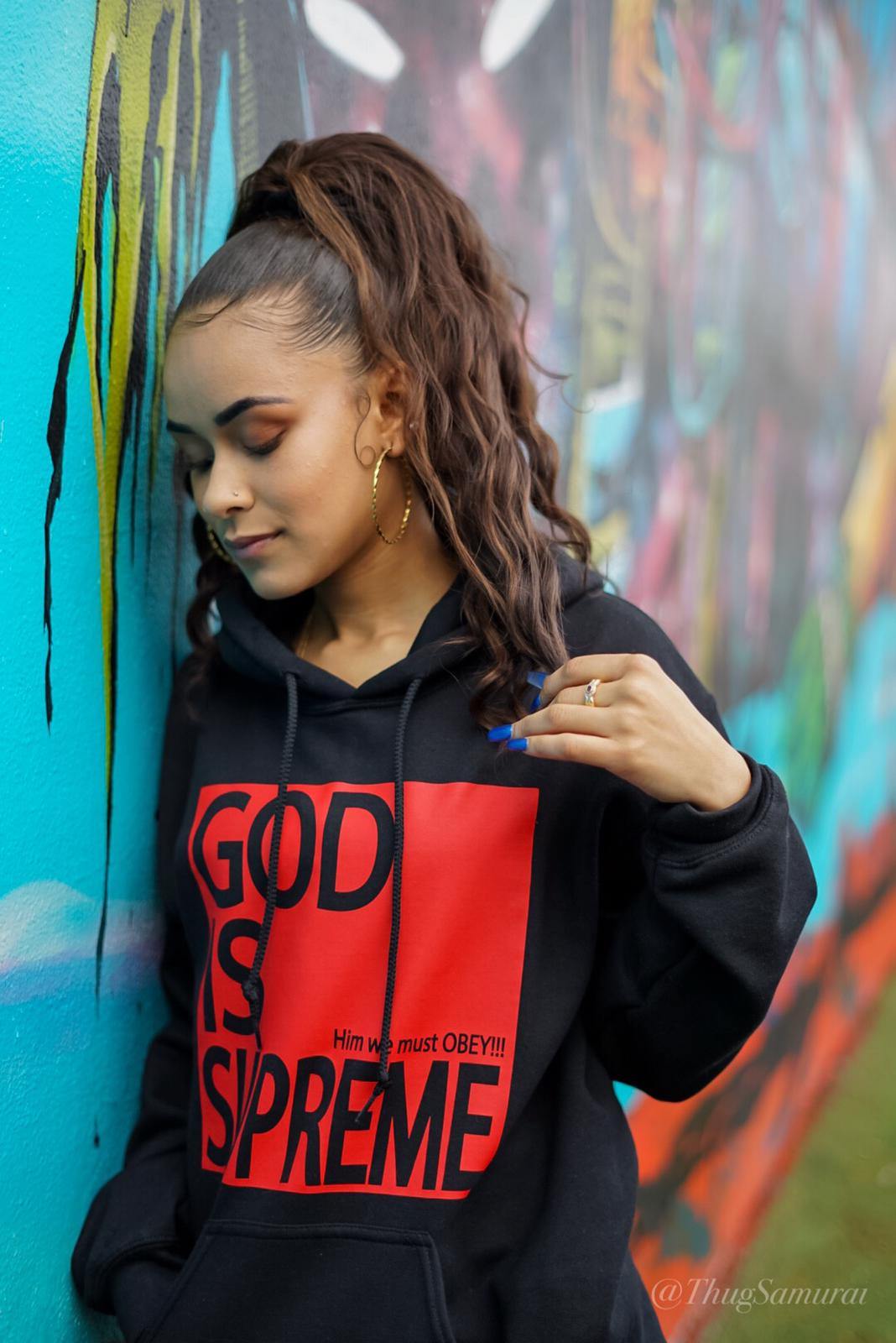 God is Supreme Red Box/ Black Hoodie - God Is Supreme 