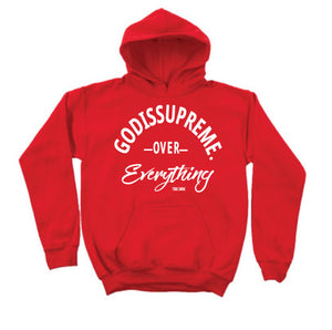 God is Supreme Over Everything Red Hoodie - God Is Supreme 
