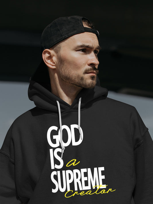 Creator God is Supreme Black Hoodie