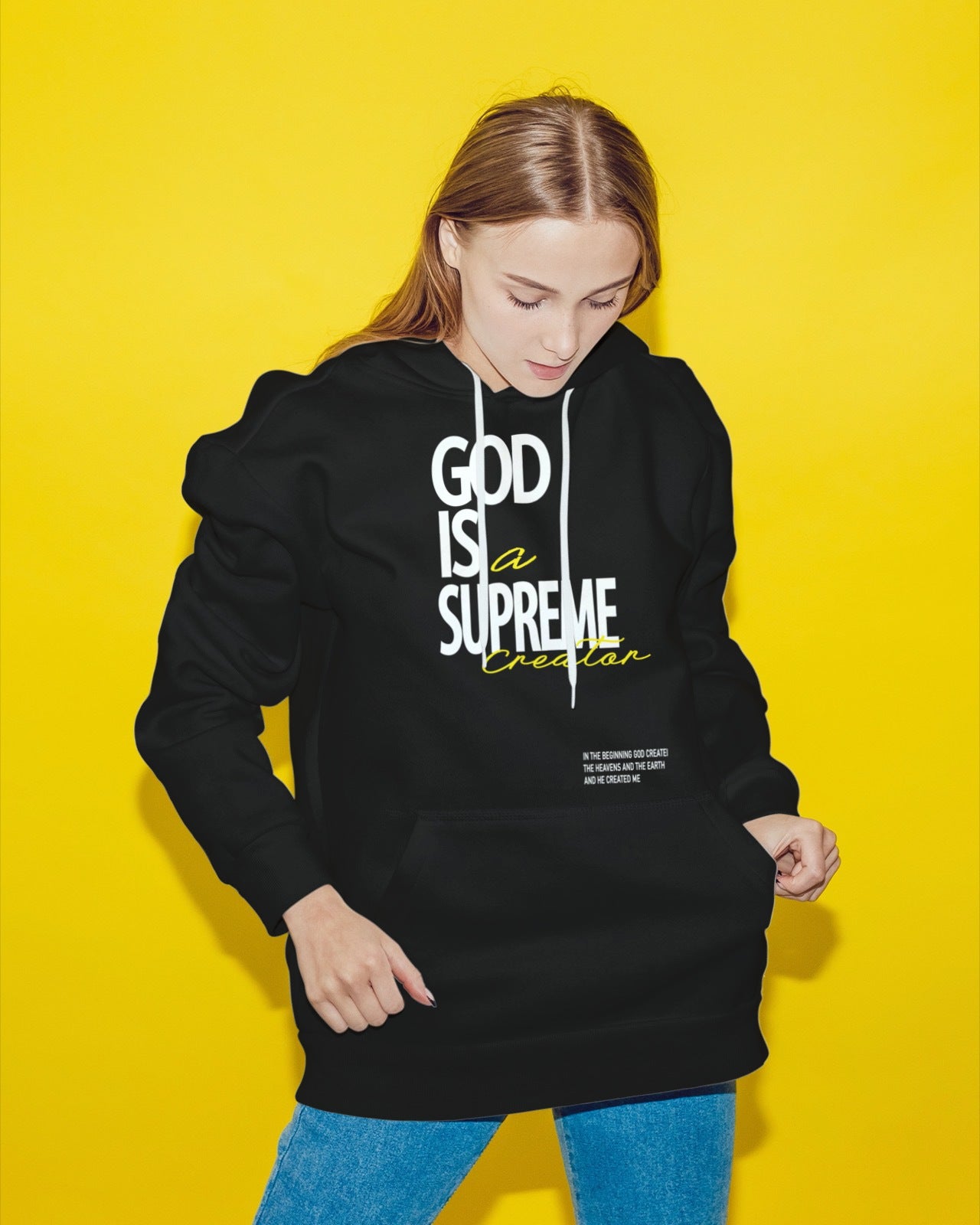 Creator God is Supreme Black Hoodie