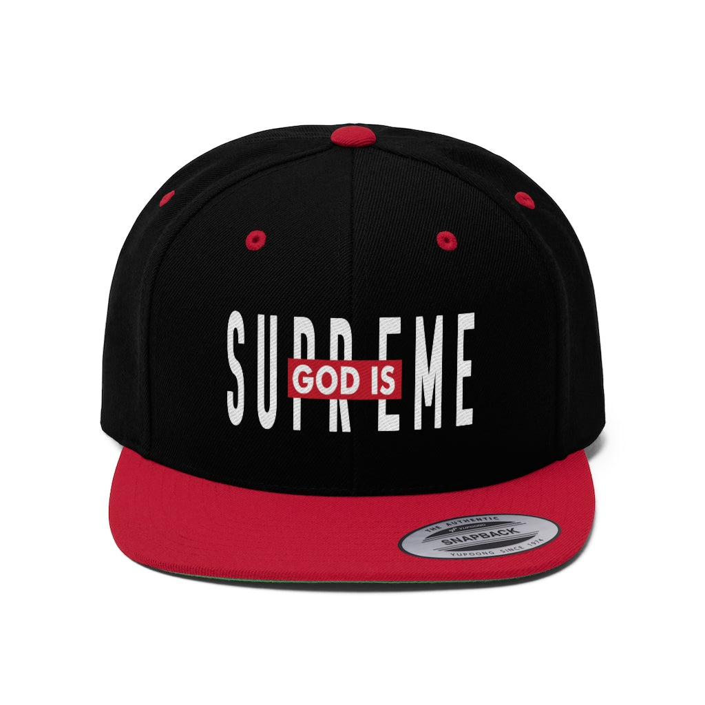 God is Supreme Air Jesus Unisex Flat Bill Hat