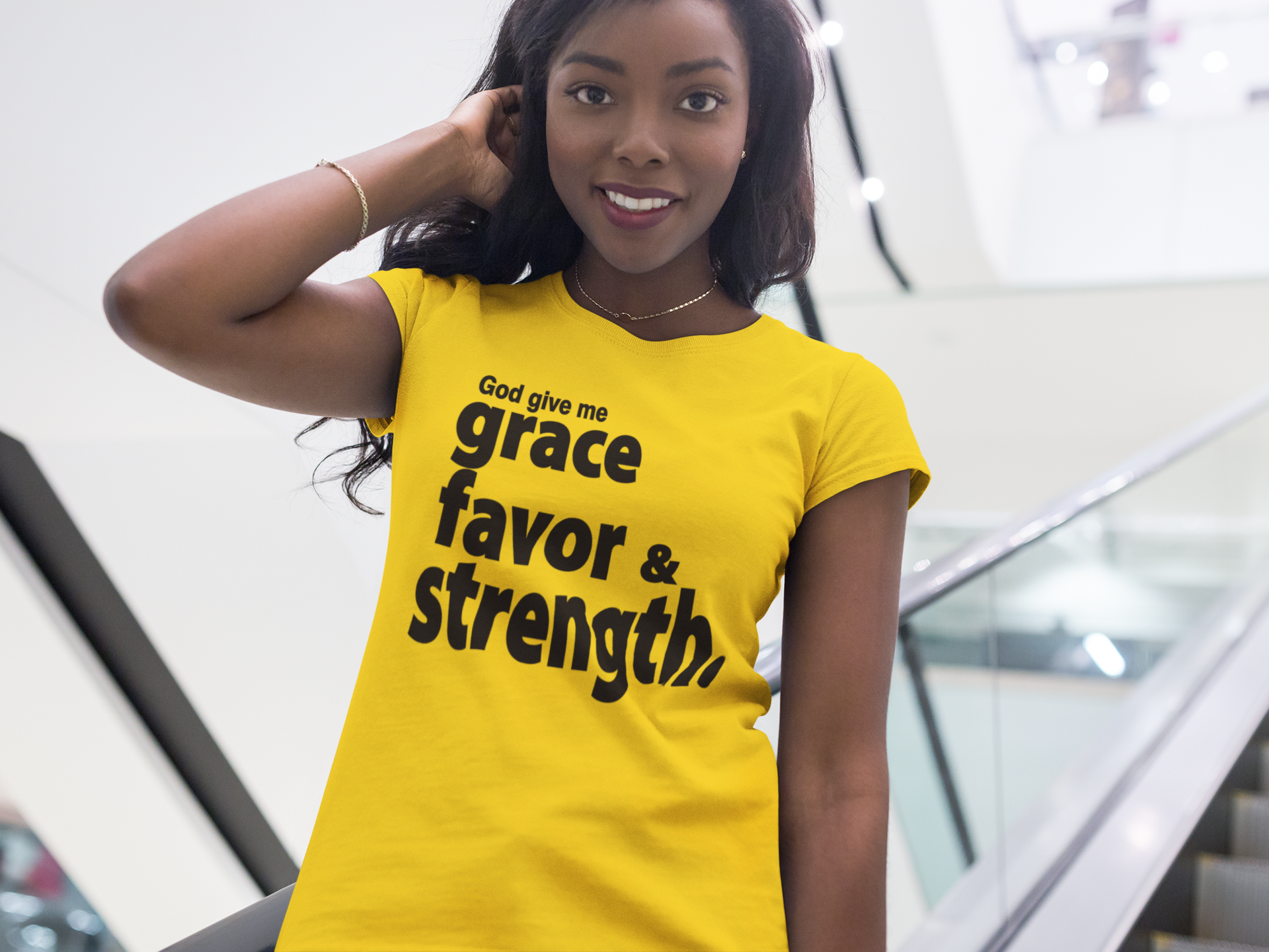 Grace Favor and Strength/ Gold T-shirt