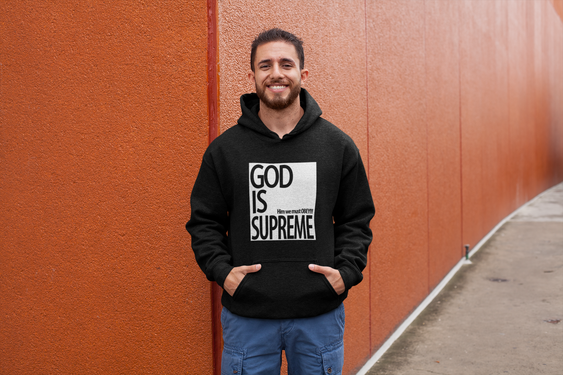 God is Supreme Original White Box/Black Hoodie