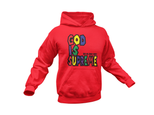 God is Supreme Colors Logo Special Edition Hoodie (Red) - God Is Supreme 