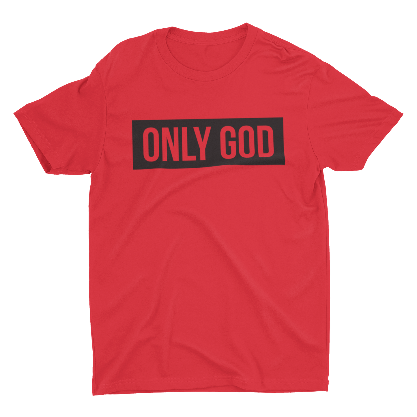 Only God (Black  Print)/ Red T-shirt