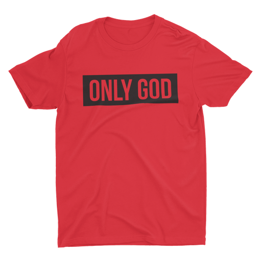 Only God (Black  Print)/ Red T-shirt