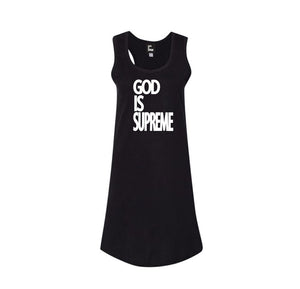 God is Supreme Ladies' Racerback Tank Dress