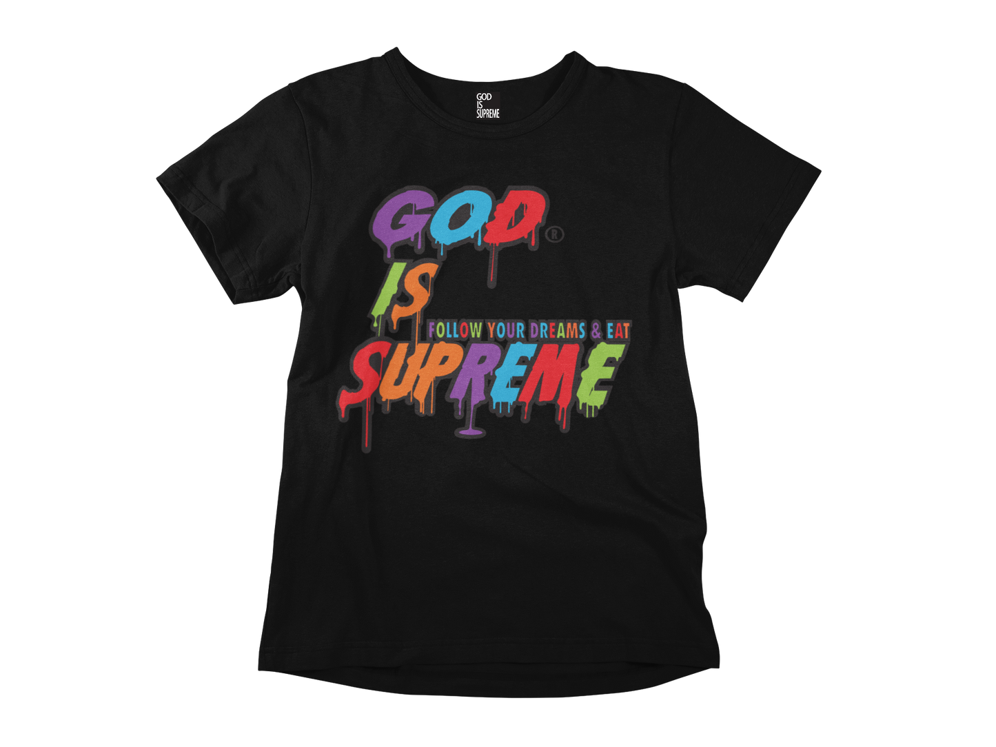 Color Drip God is Supreme / White T-shirt