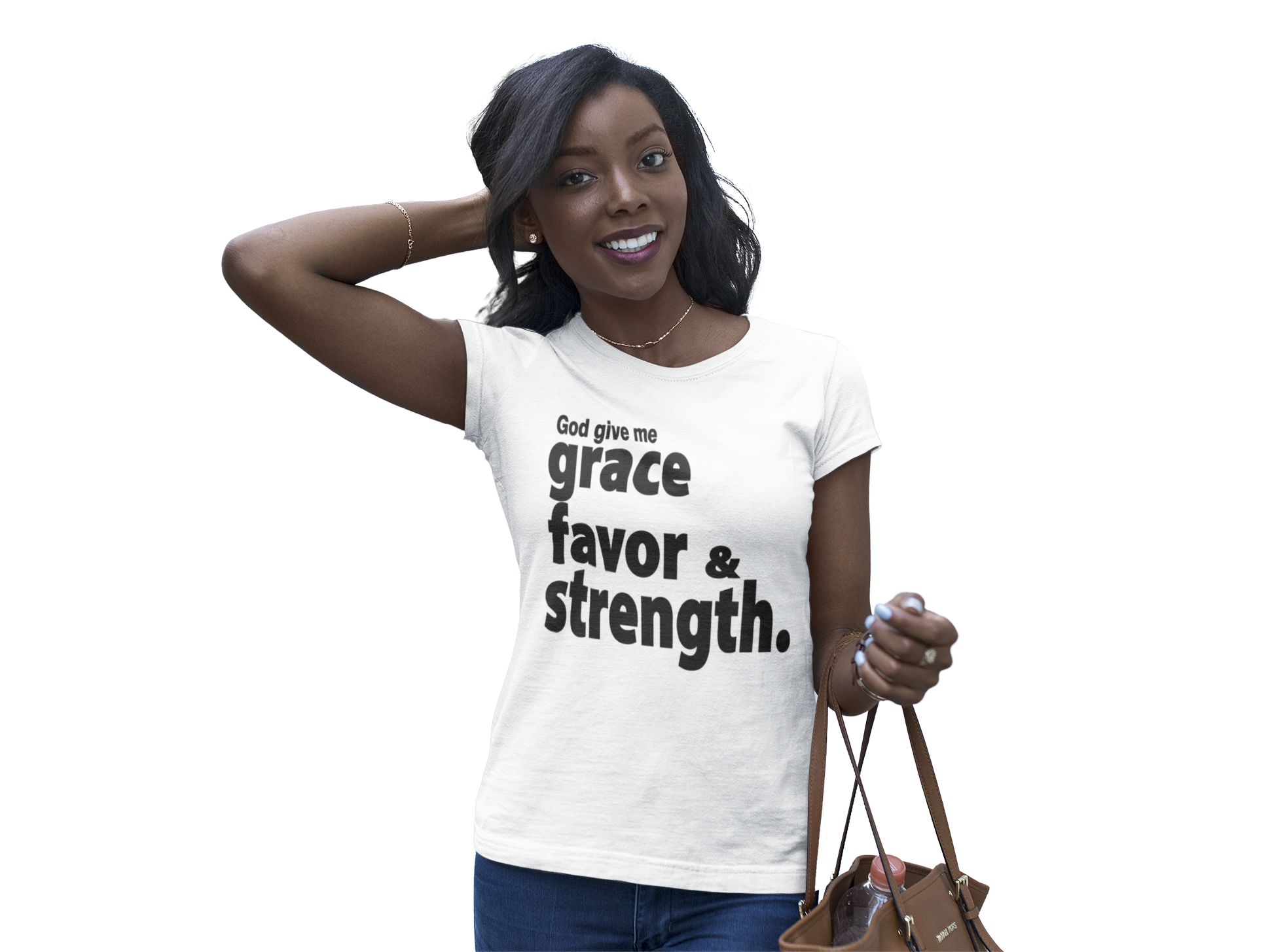 Grace Favor and Strength/ White T-shirt
