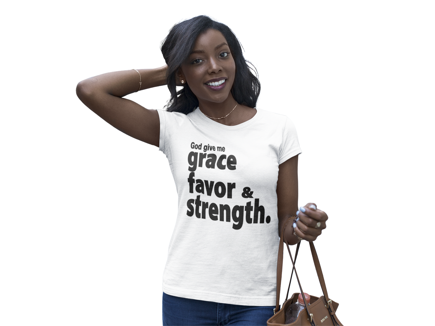 Grace Favor and Strength/ White T-shirt